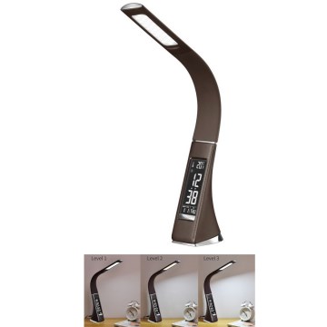Brilagi - LED Димируема настолна лампа с display PELLE LED/7W/230V кафяв