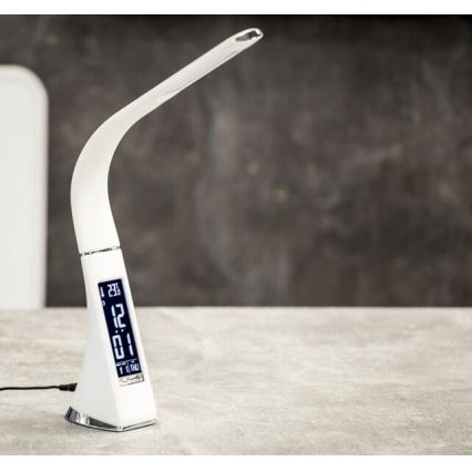 Brilagi - LED Димируема настолна лампа с дисплей PELLE LED/7W/230V бял