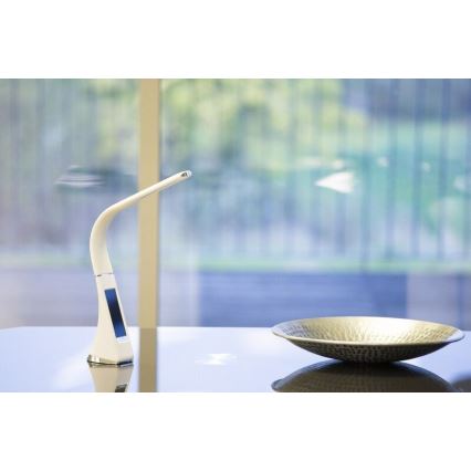 Brilagi - LED Димируема настолна лампа с дисплей PELLE LED/7W/230V бял