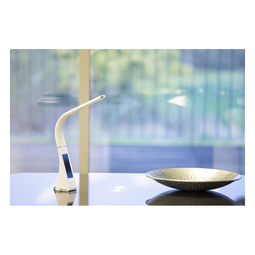 Brilagi - LED Димируема настолна лампа с дисплей PELLE LED/7W/230V бял