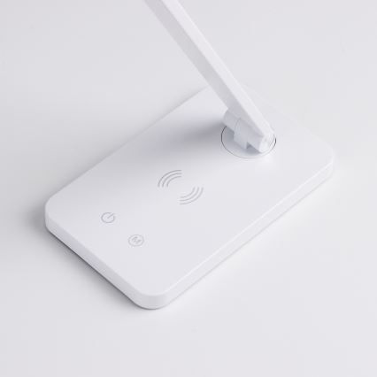 BRILAGI - LED сензорна настолна лампа с регулируема яркост и безжично зареждане QI MODO CHARGE LED/7W/5V 3000/4000/6000K бяла