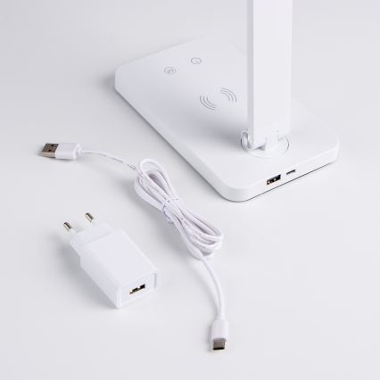 BRILAGI - LED сензорна настолна лампа с регулируема яркост и безжично зареждане QI MODO CHARGE LED/7W/5V 3000/4000/6000K бяла
