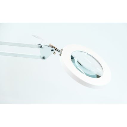 Brilagi - LED Димируема настолна лампа с лупа LENS LED/12W/5V 3000/4200/6000K бял
