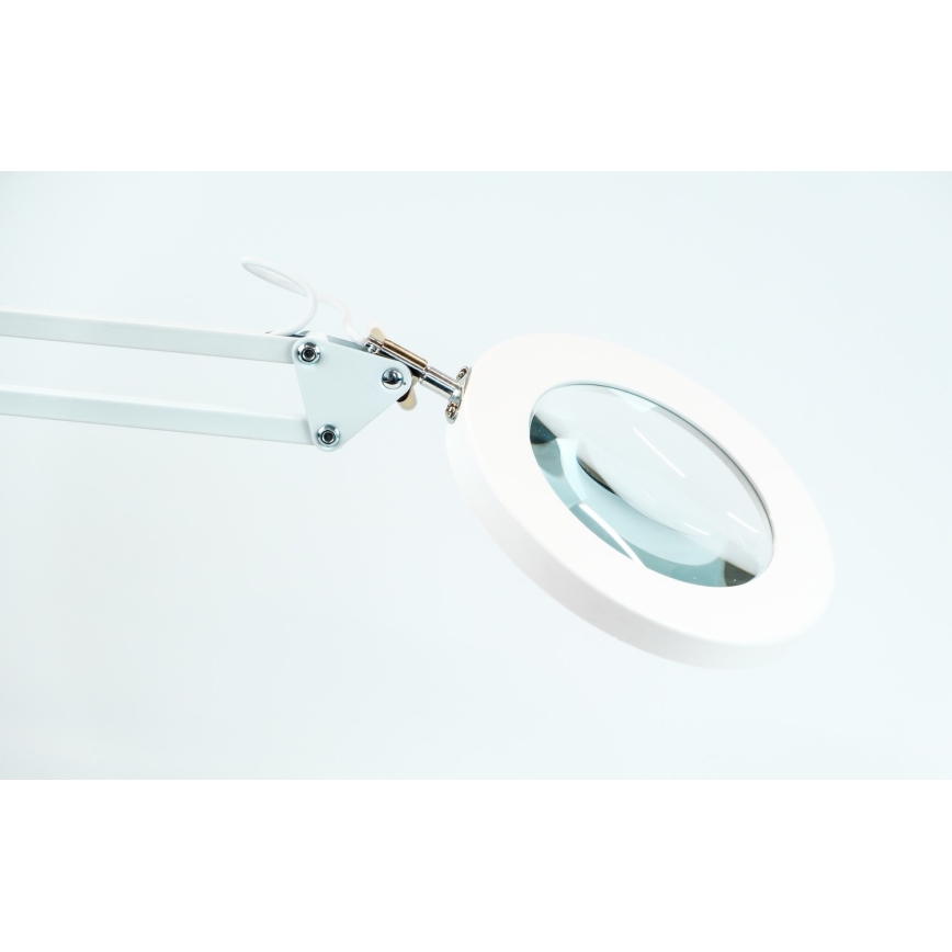 Brilagi - LED Димируема настолна лампа с лупа LENS LED/12W/5V 3000/4200/6000K бял