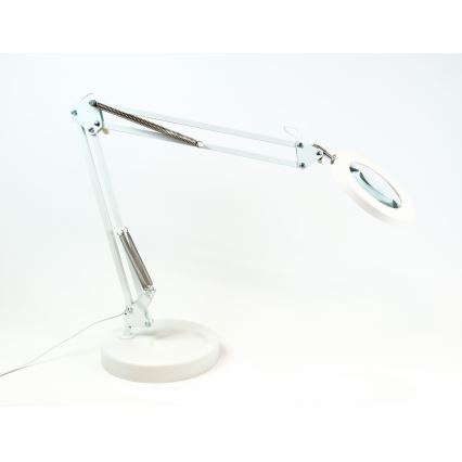 Brilagi - LED Димируема настолна лампа с лупа LENS LED/12W/5V 3000/4200/6000K бял