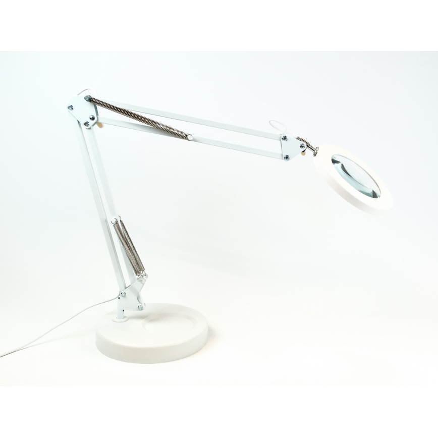 Brilagi - LED Димируема настолна лампа с лупа LENS LED/12W/5V 3000/4200/6000K бял