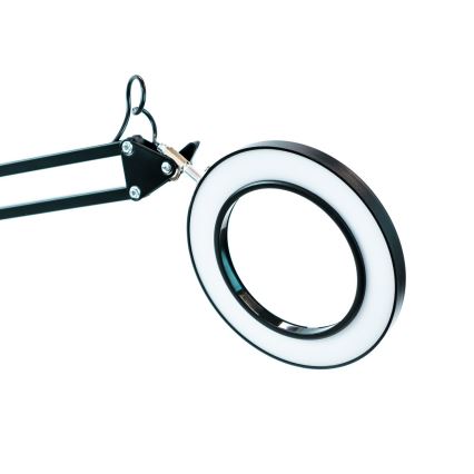 Brilagi - LED Димируема настолна лампа с лупа LENS LED/12W/5V 3000/4200/6000K черен