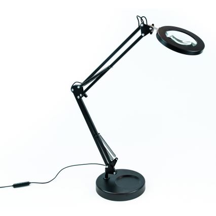 Brilagi - LED Димируема настолна лампа с лупа LENS LED/12W/5V 3000/4200/6000K черен