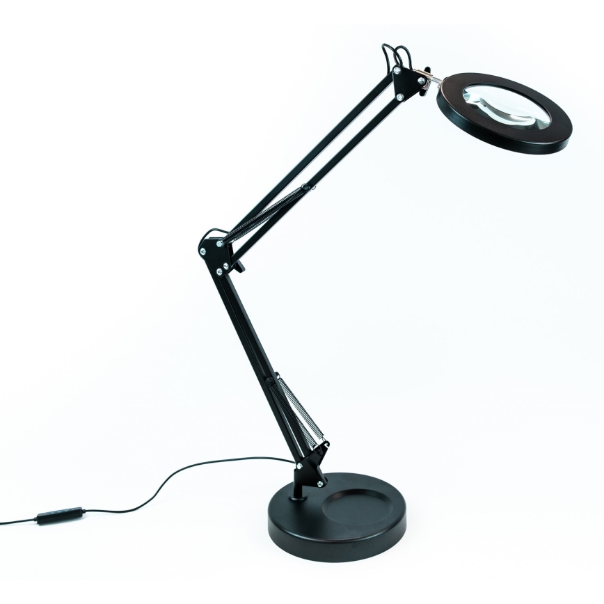 Brilagi - LED Димируема настолна лампа с лупа LENS LED/12W/5V 3000/4200/6000K черен