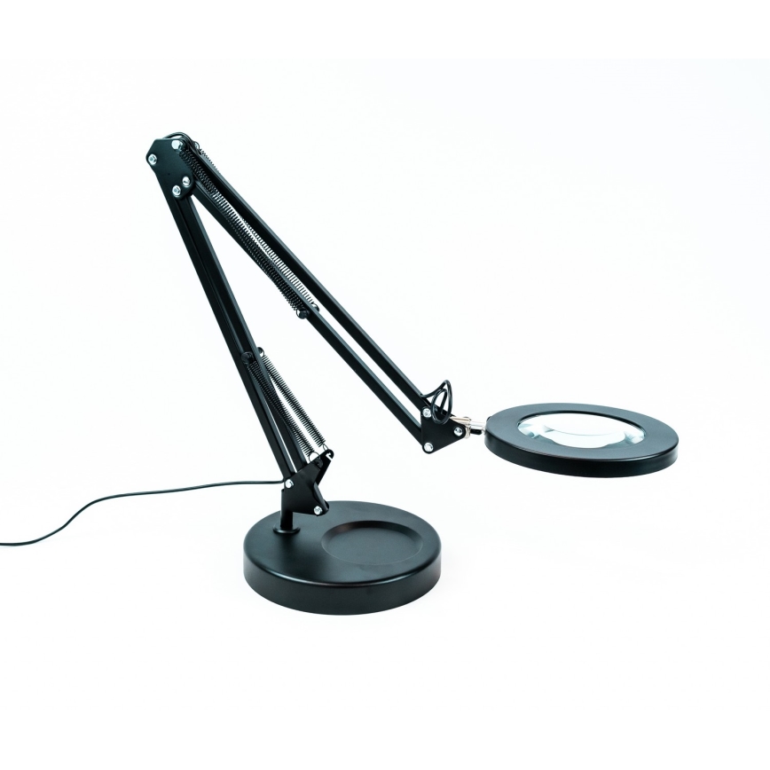 Brilagi - LED Димируема настолна лампа с лупа LENS LED/12W/5V 3000/4200/6000K черен