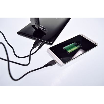 Brilagi - LED Димируема настолна лампа USB конектор LED/12W/230V черна