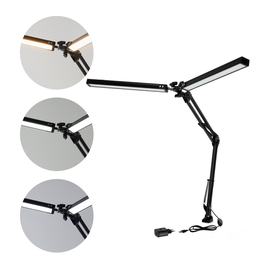 Brilagi - LED Димируема настолна лампа VARIO 2xLED/14W/230V 3000-6000K черен