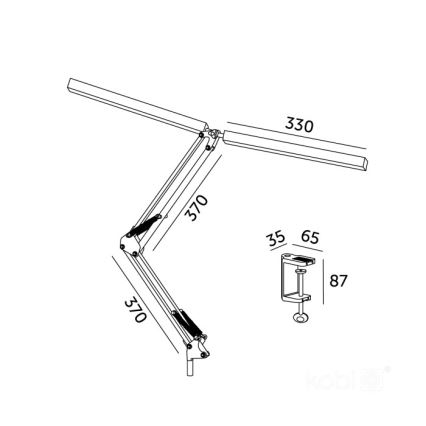 Brilagi - LED Димируем гъвкав настолна лампа VARIO LED/15W/230V 3000-6000K бял