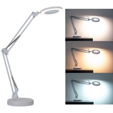 Brilagi - LED Димируема настолна лампа с лупа LENS LED/12W/5V 3000/4200/6000K бял