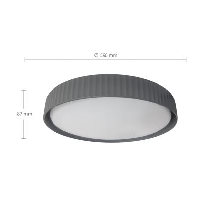 Brilagi - Димируемо LED таванно осветително тяло LUCIA LED/60W/230V 3000-6500K Ø 59 см, сиво + дистанционно управление