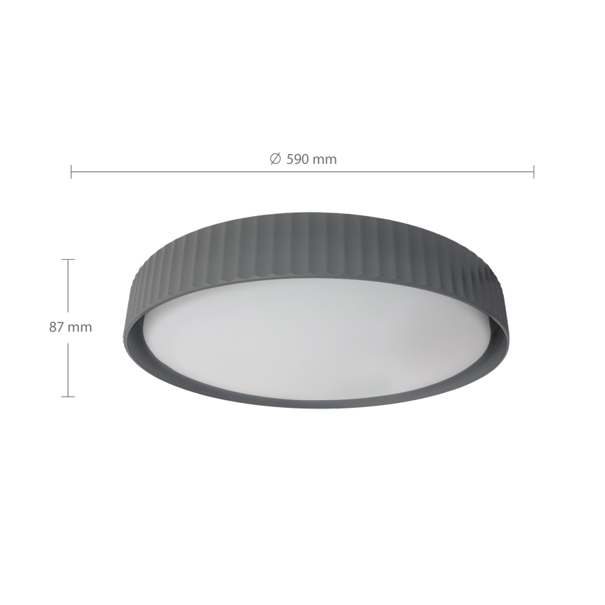 Brilagi - Димируемо LED таванно осветително тяло LUCIA LED/60W/230V 3000-6500K Ø 59 см, сиво + дистанционно управление