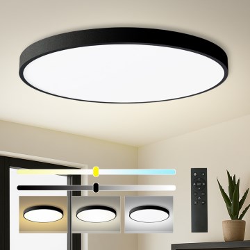 Brilagi - LED димируема плафониера POOL SMART LED/180W/230V 3000-6000K диаметър 120 cm Wi-Fi Tuya черна + дистанционно управление