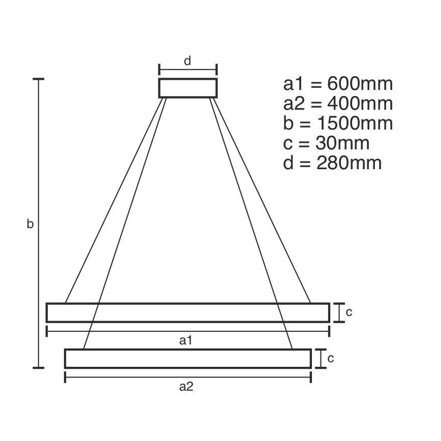 Brilagi - Димируем LED полилей на кабел COSMOWAVE LED/115W/230V 3000-6500K + дистанционно управление