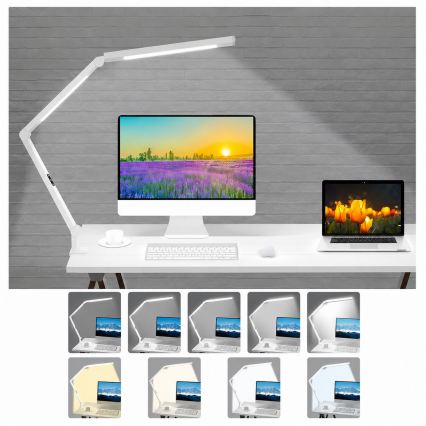 Brilagi - VARIO гъвкава настолна LED лампа, с възможност за димиране, сензорно управление, 12W, 230V, 3000/4000/5000/6500K, CRI 92, бяла