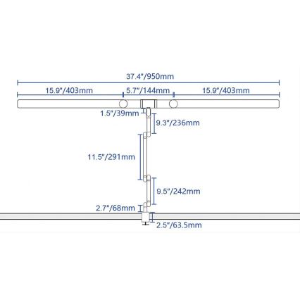 Brilagi - LED Димируем докосване гъвкав настолна лампа VARIO LED/24W/230V 3000-6500K CRI 92 бял