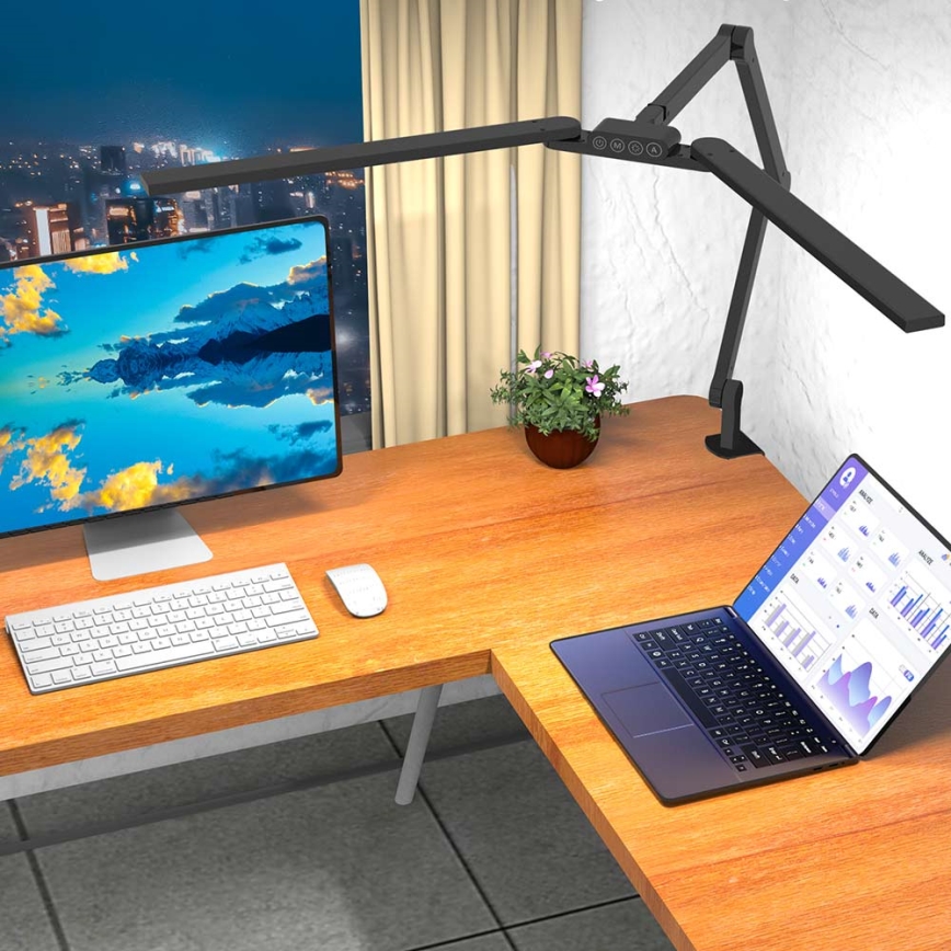 Brilagi - LED Димируем докосване гъвкав настолна лампа VARIO LED/24W/230V 3000-6500K CRI 92 черен