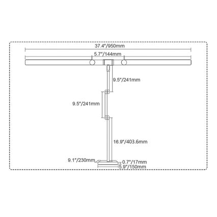 Brilagi - Димируема сензорна настолна лампа VARIO LED/24W/230V 3000-6500K CRI 92 черна