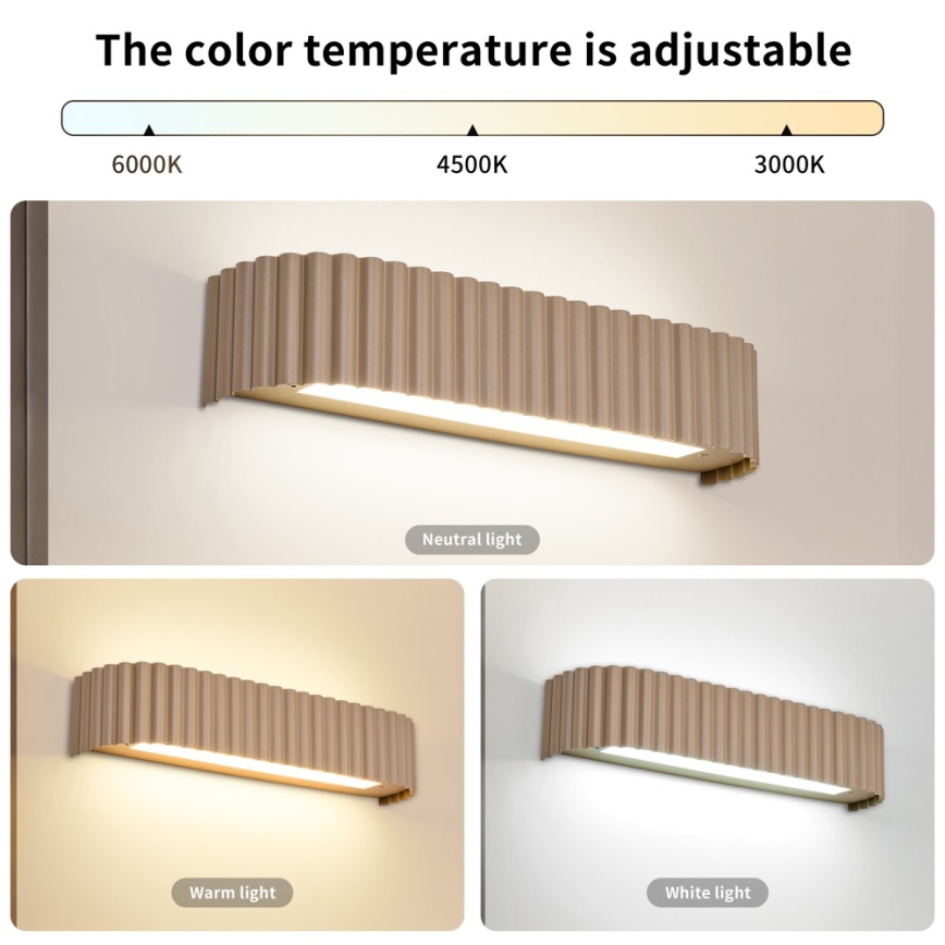 BRILAGI - димируемо LED стенно осветително тяло FALCON MODERN LED/14W/230V 3000-6000K 40 cm бежово + дистанционно управление