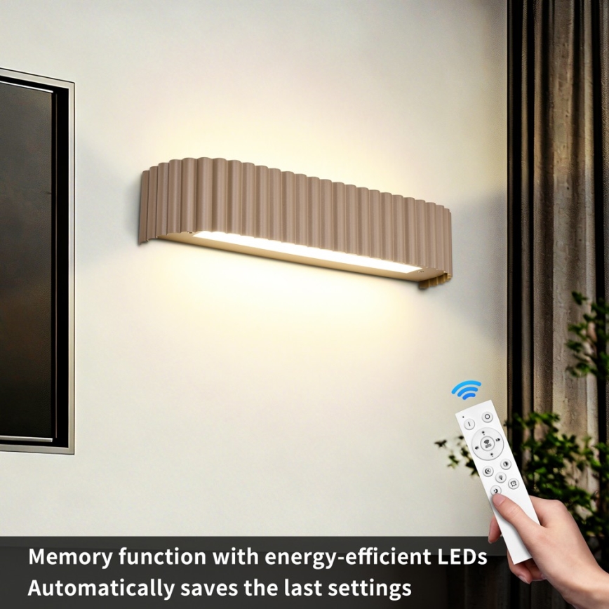 BRILAGI - димируемо LED стенно осветително тяло FALCON MODERN LED/14W/230V 3000-6000K 40 cm бежово + дистанционно управление