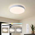 Brilagi - LED димируема таванна лампа CORVO LED/54W/230V 3000-6000K бяла Ø 40 см + дистанционно управление