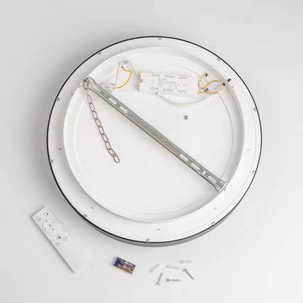 Brilagi - Димируемо LED таванно осветително тяло FALCON LED/80W/230V 3000-6500K, диаметър 60 см, черно + дистанционно управление