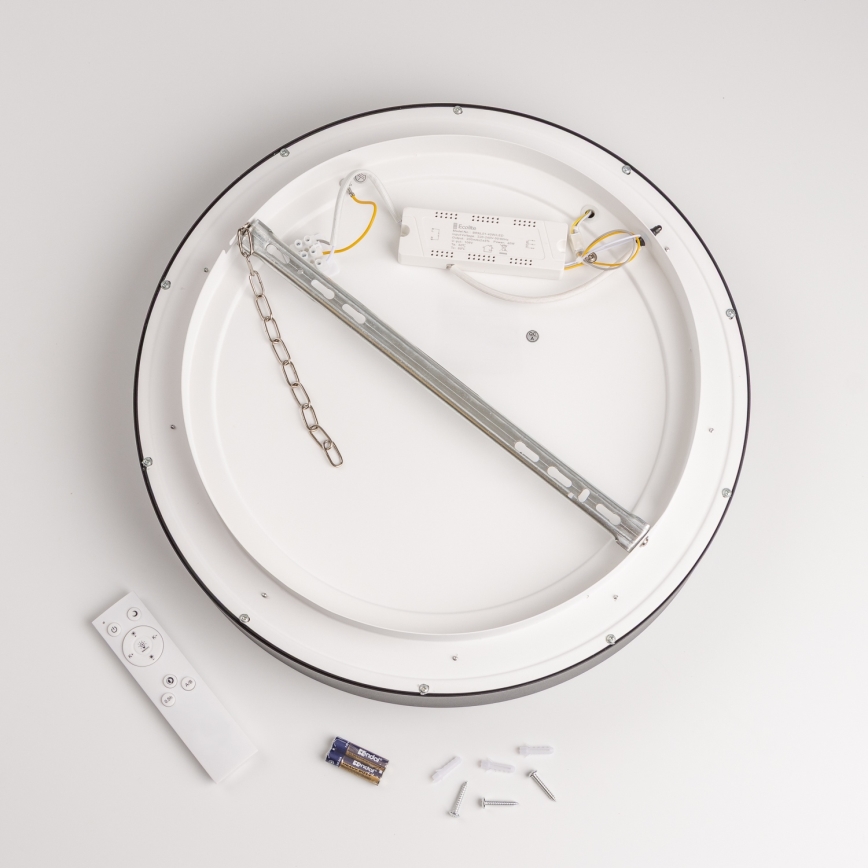 Brilagi - Димируемо LED таванно осветително тяло FALCON LED/80W/230V 3000-6500K, диаметър 60 см, черно + дистанционно управление