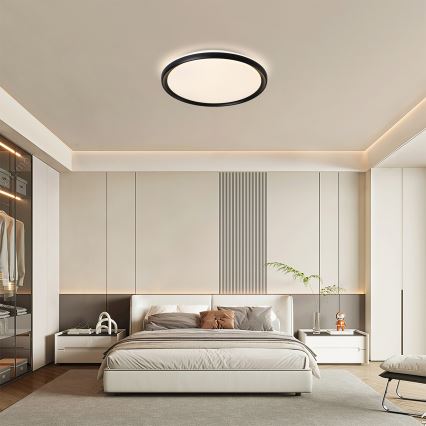 Brilagi - Димируема LED плафониера RIVO LED/72W/230V 3000-6000K черна Ø 50 см + дистанционно управление