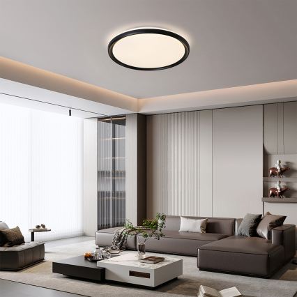 Brilagi - Димируема LED плафониера RIVO LED/72W/230V 3000-6000K черна Ø 50 см + дистанционно управление