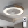 Brilagi - LED димируема таванна лампа с вентилатор LED/38W/230V 3000-6500K 3000-6500K диаметър 50 см сива/дъб + дистанционно управление