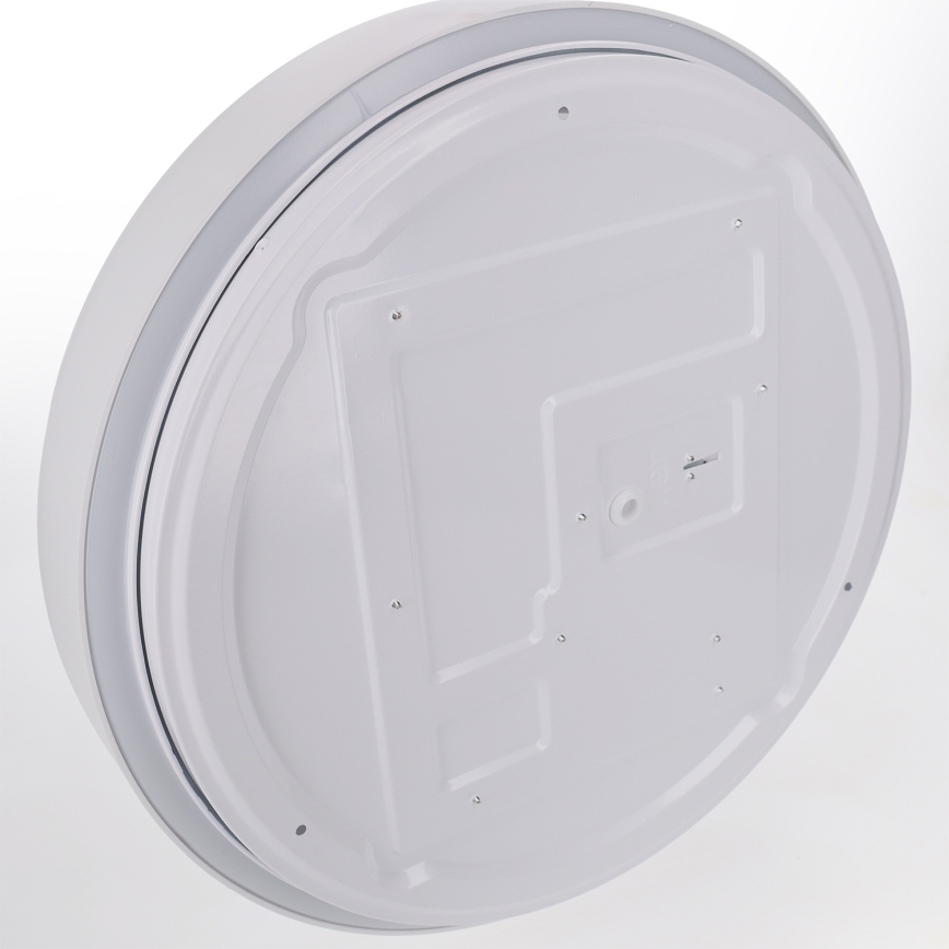Brilagi - Димируема LED таванна лампа WALDO, 48 W, 230 V, 3000–6500 K, Ø 40 см, бяла/сребриста + дистанционно управление