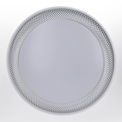 Brilagi - Димируема LED таванна лампа WALDO, 48 W, 230 V, 3000–6500 K, Ø 40 см, бяла/сребриста + дистанционно управление