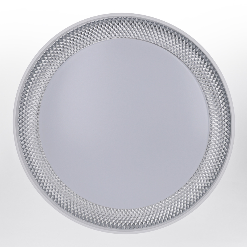 Brilagi - Димируема LED таванна лампа WALDO, 48 W, 230 V, 3000–6500 K, Ø 40 см, бяла/сребриста + дистанционно управление