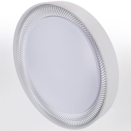 Brilagi - Димируема LED таванна лампа WALDO, 48 W, 230 V, 3000–6500 K, Ø 40 см, бяла/сребриста + дистанционно управление