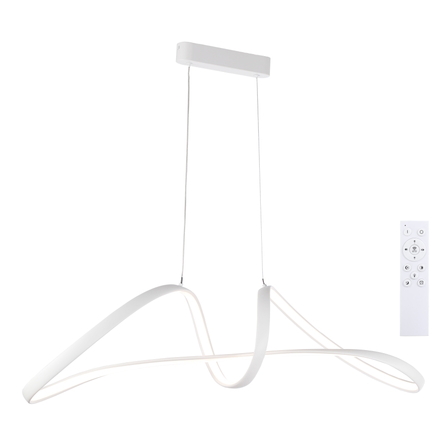 Brilagi - Димируем полилей на кабел TWISTER LED/60W/230V 3000-6000K бял + дистанционно управление