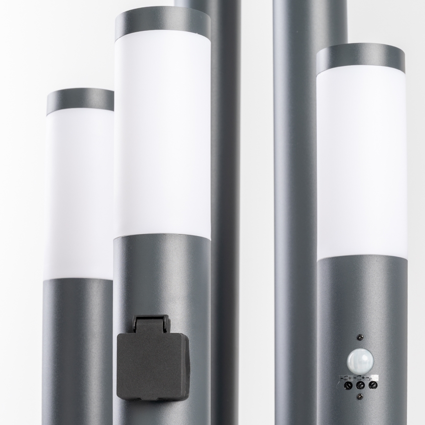 BRILAGI - LED димируема външна лампа с контакт ELIA 1xE27/6W/230V 2700-6500K IP44 Wi-Fi 50 cm антрацит