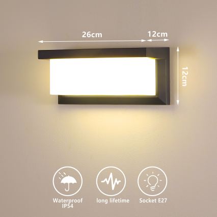 Brilagi - димируемо LED външно стенено осветително тяло BRICKY 1xE27/6W/230V 2700-6500K IP54 антрацит