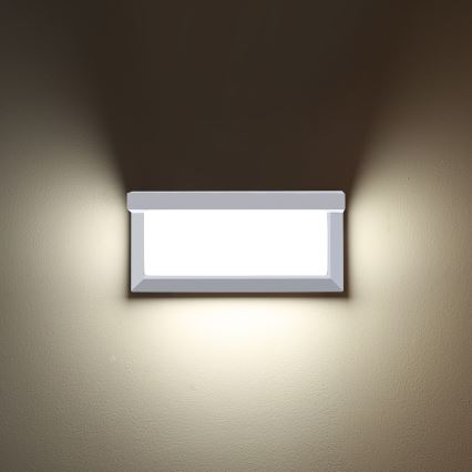 Brilagi - LED димируема външна стенна лампа BRICKY 1xE27/6W/230V 2700-6500K IP54 бяла