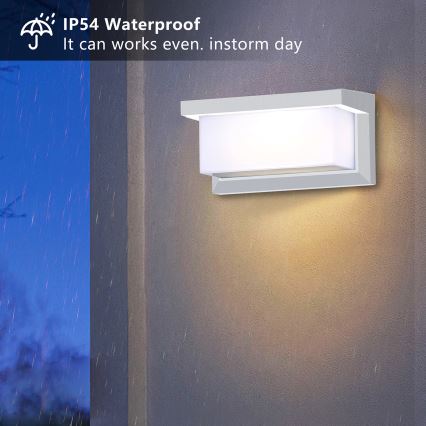 Brilagi - LED димируема външна стенна лампа BRICKY 1xE27/6W/230V 2700-6500K IP54 бяла