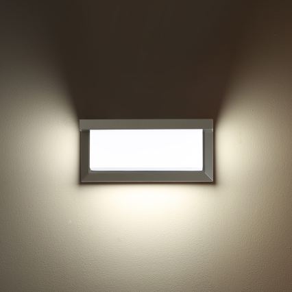 Brilagi - LED димируемо външно стенно осветително тяло BRICKY 1xE27/6W/230V 2700-6500K IP54 сиво