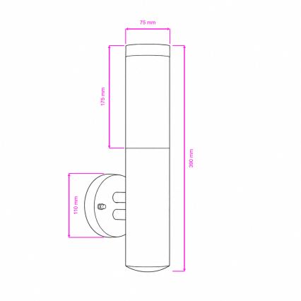 BRILAGI - LED димируема външна стенна лампа ELIA 1xE27/6W/230V 2700-6500K IP44 Wi-Fi матов хром