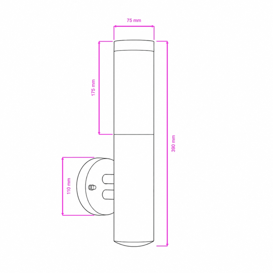 BRILAGI - LED димируема външна стенна лампа ELIA 1xE27/6W/230V 2700-6500K IP44 Wi-Fi матов хром