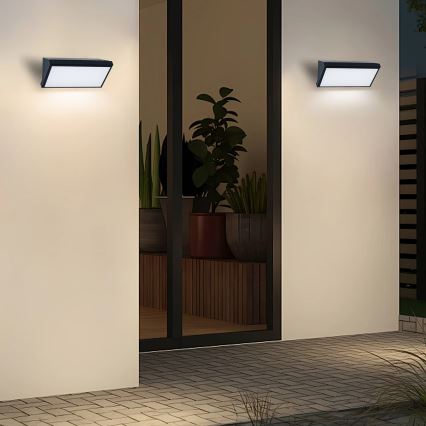 Brilagi - LED димируема външна стенна лампа TRIANGLE 1xE27/6W/230V 2700-6500K IP65 черна