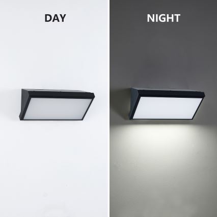 Brilagi - LED димируема външна стенна лампа TRIANGLE 1xE27/6W/230V 2700-6500K IP65 черна