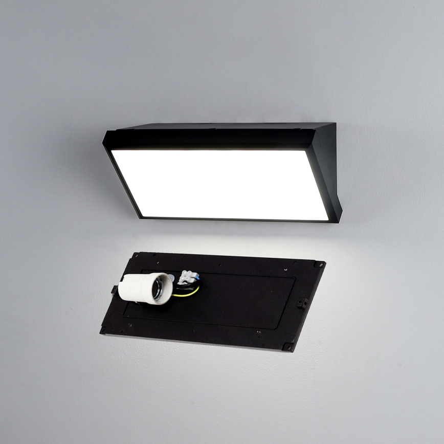 Brilagi - LED димируема външна стенна лампа TRIANGLE 1xE27/6W/230V 2700-6500K IP65 черна