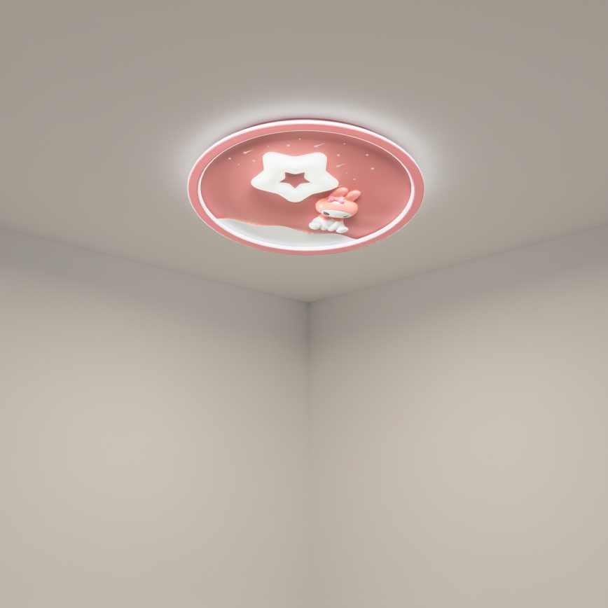 Brilagi - LED димируемо детско таванно осветително тяло BUNNY LED/83W/230V 3000-6000K Ø 49 см + дистанционно управление